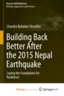 Image for Building Back Better After the 2015 Nepal Earthquake