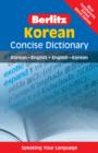Image for Berlitz Korean concise dictionary  : Korean-English, English-Korean