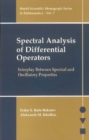 Image for Spectral analysis of differential operators: interplay between spectral and oscillatory properties