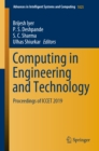 Image for Computing in engineering and technology: proceedings of ICCET 2019 : volume 1025