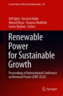 Image for Renewable Power for Sustainable Growth: Proceedings of International Conference on Renewal Power (ICRP 2020)