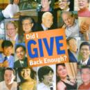 Image for Did I Give Back Enough?