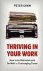 Image for Thriving in your work  : how to succeed and remain motivated in challenging times