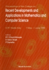 Image for Recent Developments And Applications In Mathematics And Computer Science - Proceedings Of The College: 472
