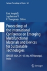 Image for Proceedings of the International Conference on Emerging Multifunctional Materials and Devices for Sustainable Technologies