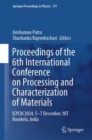 Image for Proceedings of the 6th International Conference on Processing and Characterization of Materials