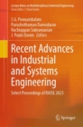 Image for Recent Advances in Industrial and Systems Engineering
