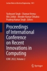 Image for Proceedings of International Conference on Recent Innovations in Computing: ICRIC 2022, Volume 2 : 1011