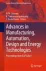 Image for Advances in Manufacturing, Automation, Design and Energy Technologies