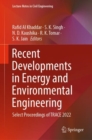 Image for Recent Developments in Energy and Environmental Engineering
