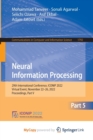 Image for Neural Information Processing : 29th International Conference, ICONIP 2022, Virtual Event, November 22-26, 2022, Proceedings, Part V