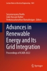 Image for Advances in Renewable Energy and Its Grid Integration: Proceedings of ICAER 2022