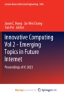 Image for Innovative Computing Vol 2 - Emerging Topics in Future Internet
