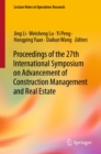 Image for Proceedings of the 27th International Symposium on Advancement of Construction Management and Real Estate