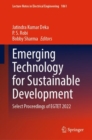 Image for Emerging Technology for Sustainable Development: Select Proceedings of EGTET 2022