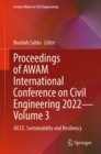 Image for Proceedings of AWAM International Conference on Civil Engineering 2022 - Volume 3