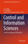 Image for Control and information sciences  : select proceedings of CISCON 2022
