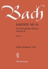 Image for CANTATA BWV 45 ES IST DIR GESAGT MENSCH