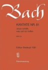 Image for CANTATA BWV 81 JESUS SCHLAEFT WAS SOLL I
