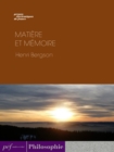 Image for Matiere et memoire