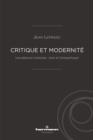 Image for Critique et Modernité: Une selection d&#39;articles : Kant et Schopenhauer