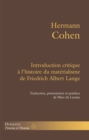Image for Introduction critique a l&#39;histoire du materialisme de Friedrich Albert Lange