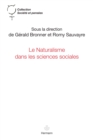 Image for Le Naturalisme dans les sciences sociales