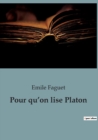 Image for Pour qu&#39;on lise Platon