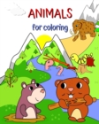 Image for Animals for coloring : Coloring pages for girls and boys with images of animals in great landscapes