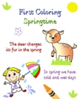 Image for First Coloring Springtime : Pages with spring illustrations with simple text for curious children