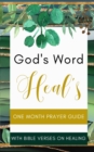 Image for God&#39;s Word Heal&#39;s - One Month Prayer Guide With Bible Verses On Healing : Green Gold Sage Jade Mint Lime Emerald Leaf Foliage White Beige Stripes Glitter