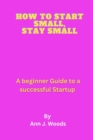 Image for How to Start Small, Stay Small : A beginner Guide to a successful Startup