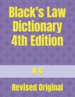 Image for Black&#39;s Law Dictionary 4th Edition : Revised Original