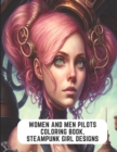 Image for Women and Men Pilots Coloring Book, Steampunk Girl Designs