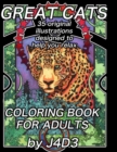 Image for great cats coloring book : coloring book for adults