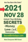 Image for Born 2021 Nov 28? Your Birthday Secrets to Money, Love Relationships Luck