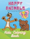 Image for Happy Animals Childrens Coloring Book With Surprise Effect!