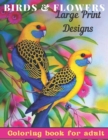 Image for birds &amp; Flowers Coloring book for adult large print designs