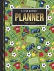 Image for 5-Year Monthly Planner 2021-2025 : Dated 8.5x11 Calendar Book With Whole Month on Two Pages / Soccer Accessories - Sport Art Pattern / Organizer With Note Paper - To Do Lists - Charts / 60-Month Life 
