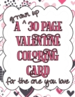 Image for A grown up 30 Page Valentine Coloring Card for the one you love