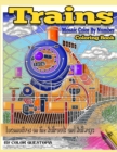 Image for Trains Coloring Book Mosaic Color By Number Locomotives on the Railroads and Railways : Steam Engines and Electric Train Art For Stress Relief and Relaxation