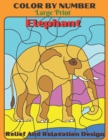 Image for Elephant Color By Number Large Print Relief And Relaxation Design