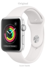 Image for Original : Apple-Watch Series 3 (GPS, 38mm) - Silver Aluminum Case with White Sport Band