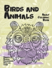 Image for Birds and Animals - Adult Coloring Book - Giraffe, Alpaca, Salamander, Wild cat, other