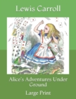 Image for Alice&#39;s Adventures Under Ground : Large Print
