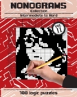 Image for Nonogram collection - Intermediate to hard : 100 logic puzzles book, also known as picross, griddlers or o&#39;ekaki | for adults and teens | with 3 difficulty levels, named after notorious logicians