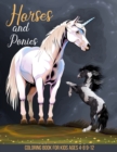 Image for Horses and Ponies Coloring Book for Kids Ages 4-8 9-12 : The Ultimate Beautiful And Cute Horse and Pony Colouring Book For Girls And Boys