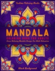 Image for Mandala Coloring Book For Adults : Midnight Mandalas: An Adult Coloring Book with Stress Relieving Mandala Designs on a Black Background (Coloring Books for Adults)