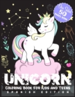 Image for Unicorn Coloring Book for Kids and Teens One Sided 50 Pages Book (Spanish Edition)