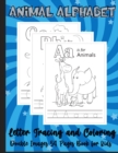 Image for Animal Alphabet Letter Tracing and Coloring Double Images 54 Pages Book for Kids